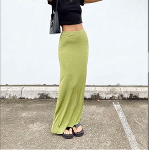 Princess Polly Green Maxi Skirt